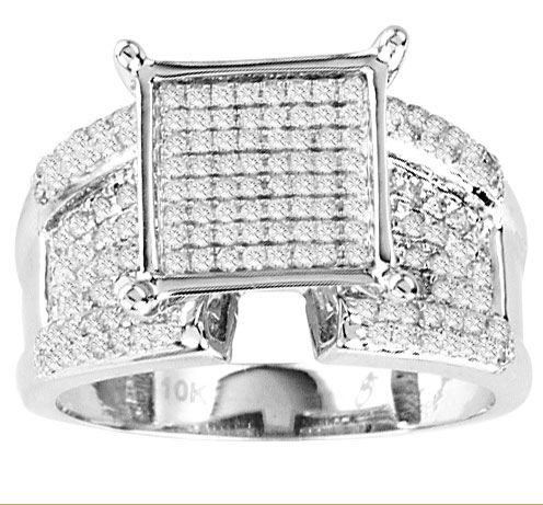 Diamond Engagement Ring 10K White Gold 0.75 cts. GS-21726
