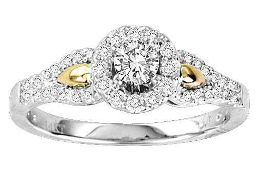 Diamond Engagement Ring 14K Two-Tone Gold 0.50 cts GS-21948