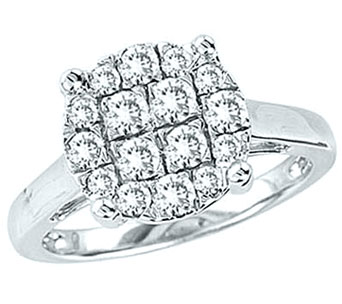Ladies Diamond Fashion Ring 10K White Gold GS-22308
