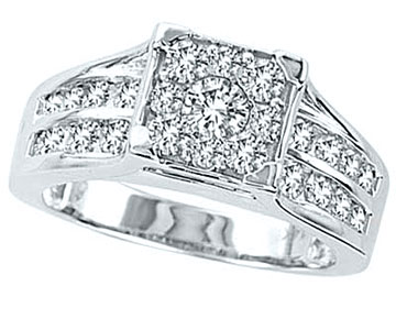 Diamond Engagement Ring 10K White Gold 1.00 ct. GS-22359 - Click Image to Close