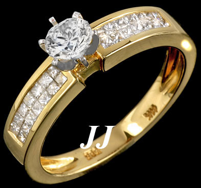 Diamond Engagement Ring 14K Yellow Gold 1.18 cts. 6R616C