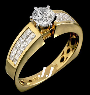 Diamond Engagement Ring 14K Yellow Gold 1.31 cts. 6R834C