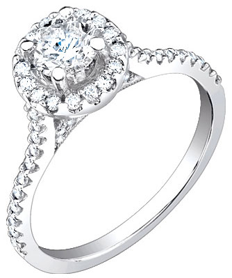 Ladies Diamond Ring 18K White Gold 1.00 cts. S49-8