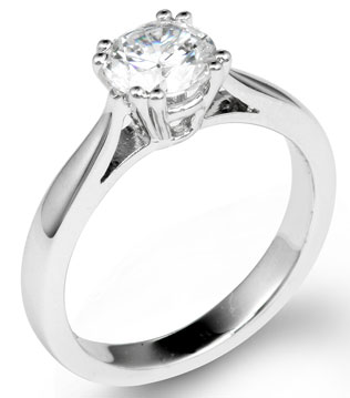 Diamond Solitaire Ring 14K Gold SK-364