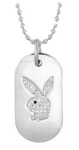 Playboy® Authentic White Dog Tag CPBN151W