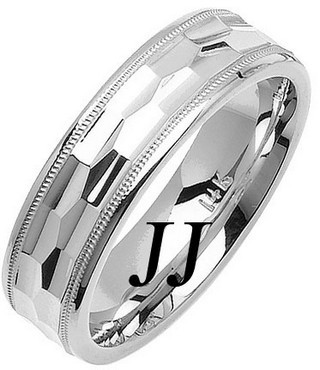 White Gold Fancy Wedding Band 6mm WG-1472 - Click Image to Close