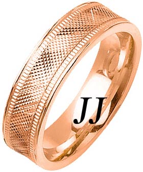 Rose Gold Fancy Wedding Band 6mm RG-1478 - Click Image to Close