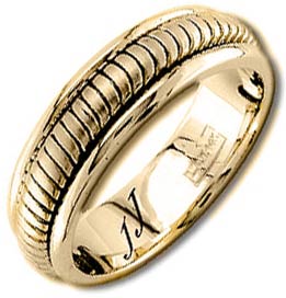 Yellow Gold Snake Braided Wedding Band 6mm YG-656 - Click Image to Close